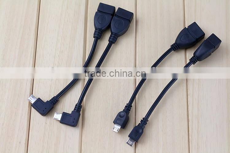 Right Angle Micro USB Host OTG Adapter Cable for Samsung Galaxy Tab 4 3 10.1 8.0