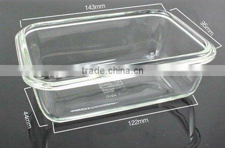 Heat Resistance Glass borosil clear glass lunch box with lock