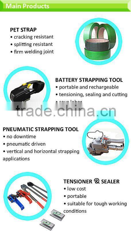 High quality pneumatic sealless PET plastic hand small mini bundling strapping packing machine