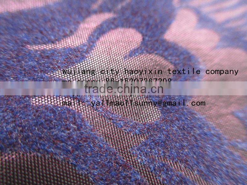 Pongee flocked fabric/ curtain flocked fabric/ garment fabric/ decorative fabric/ sofa flocked fabric