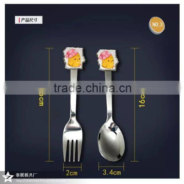 2015 new design with cartoon lovely cutlery set for kids