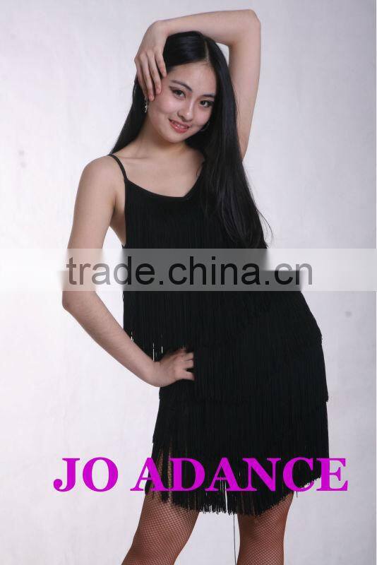 Latin dance dress dance competition dress latin dance costumes Latin fringed skirt Tights