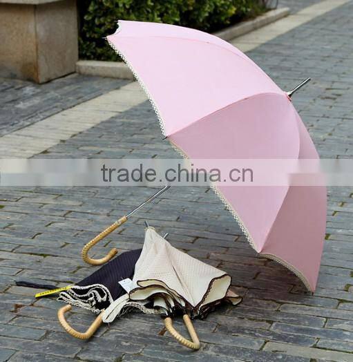 23 inch lady pink manual cheap bright color umbrella
