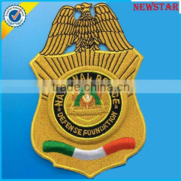 Customized design woven embroidery badge
