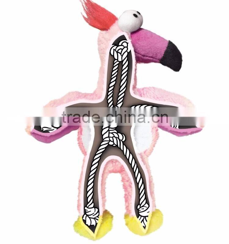 St pet dog toy strong rope material toys plush dog squeaky rope toy