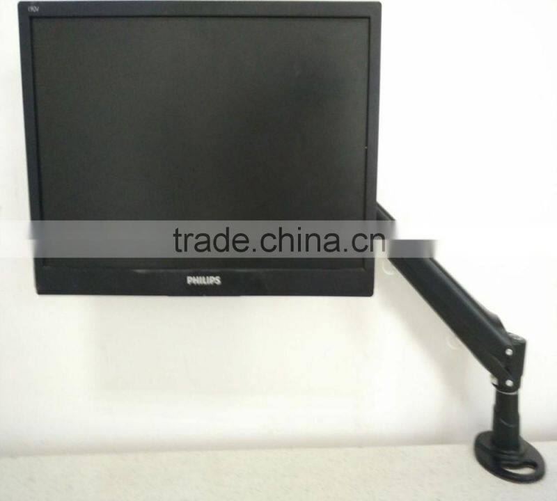 singel monitor mount aluminum lcd tv monitor stand arm metal brackets retractable arm