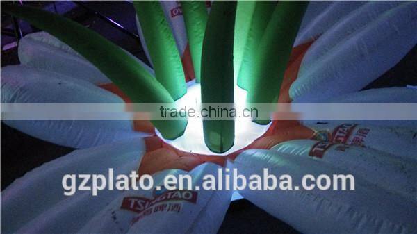 Decorative inflatable LED flower inflatable lily flower with logo printing