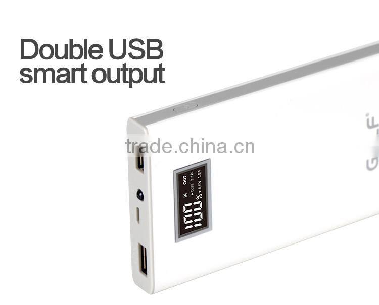 Mobile power bank, LCD interface with dual USB output, actual remaining power 1%