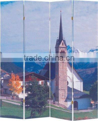 Village Canvas Folding Screen