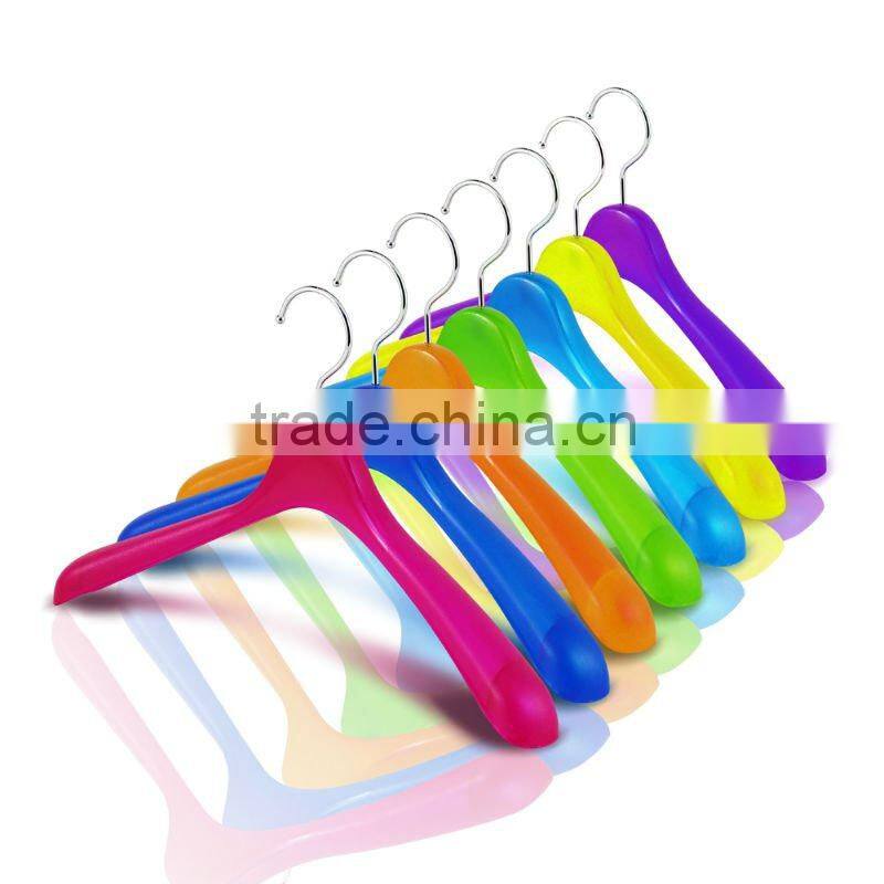 Rainbow-colored Plastic Jacket Hangers for Clothing Manufacturer
