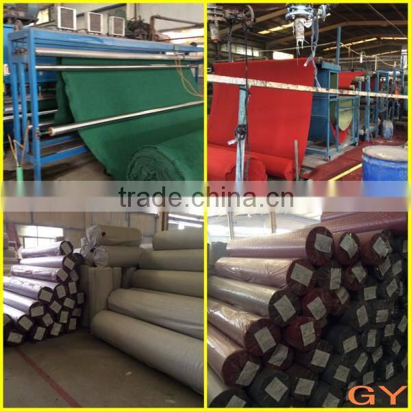 Striped non-woven carpet