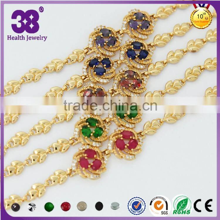 Girls Multiple choice Hand Chain with Magnet Copper Colorful Bracelet