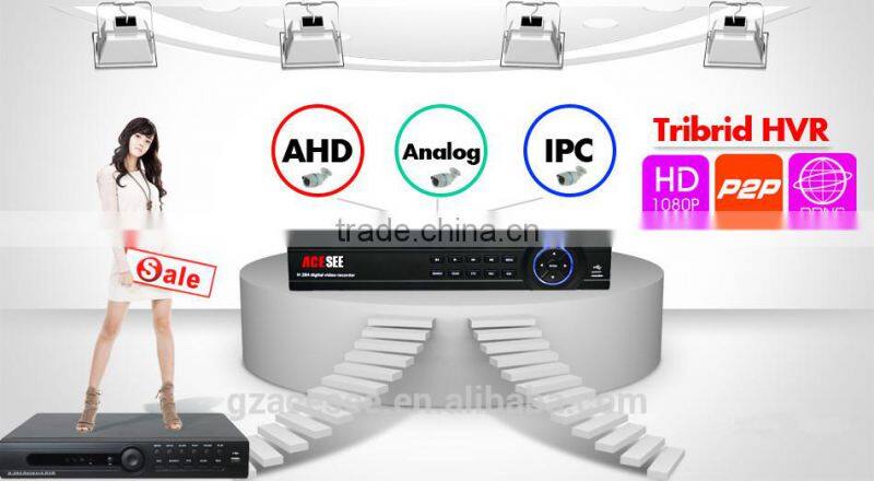 2015 Newest 4ch standalone DVR 3 in 1 support H.264 720P p2p cloud function for cctv DVR / NVR / HVR