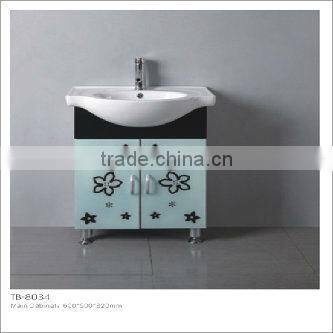 HOT Competitive price small bathroom vanity and sink material pvc/mdf tb-8034