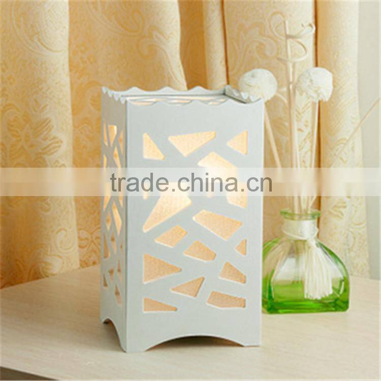 Cut out wood led night light , carved wooden cordless led table lamps