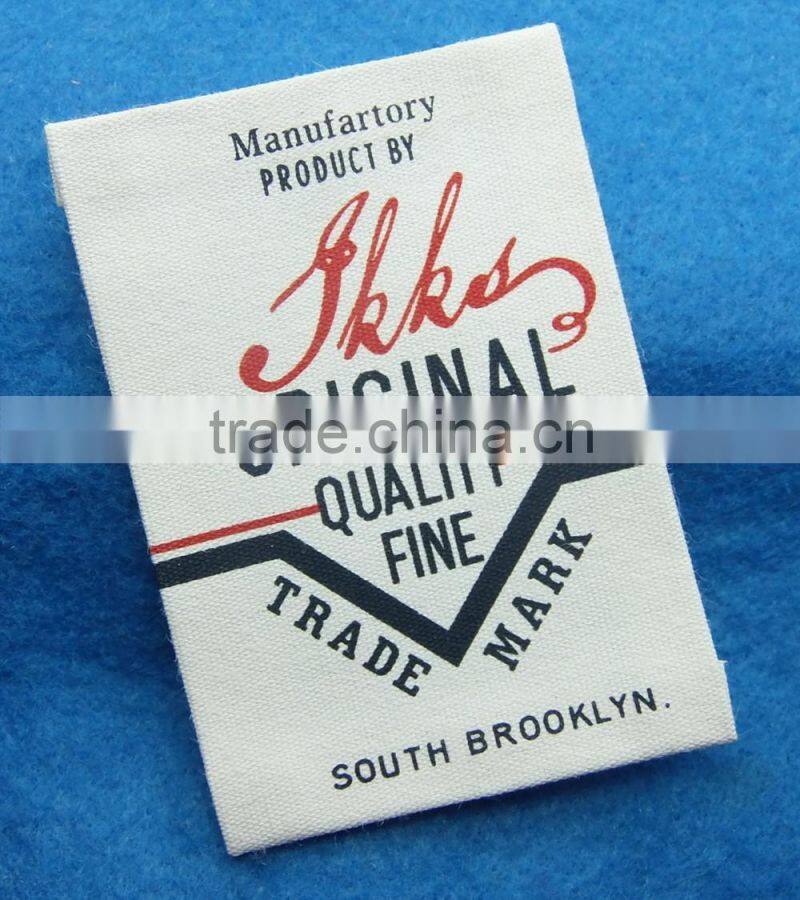 100 cotton main label