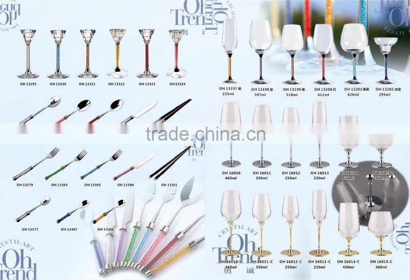 Elegant chinese steel knife cake set diamond for wendding party