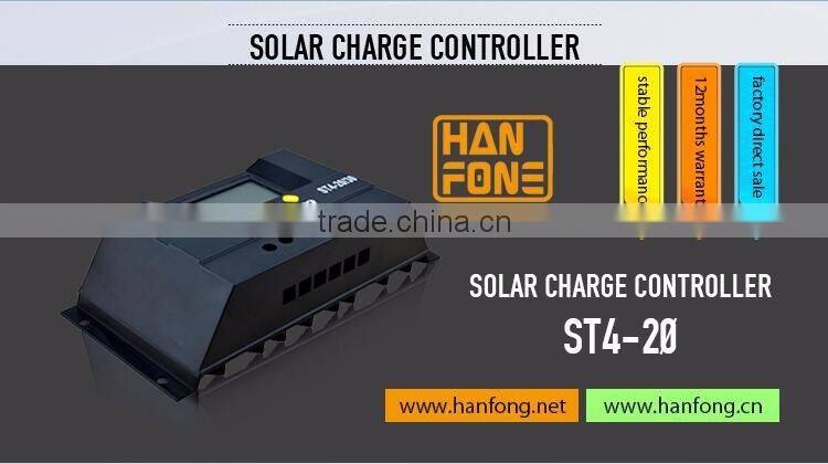 12v 24v 48v solar charge controller Automatic Switc 20A manual pwm solar charge controller with quick charge
