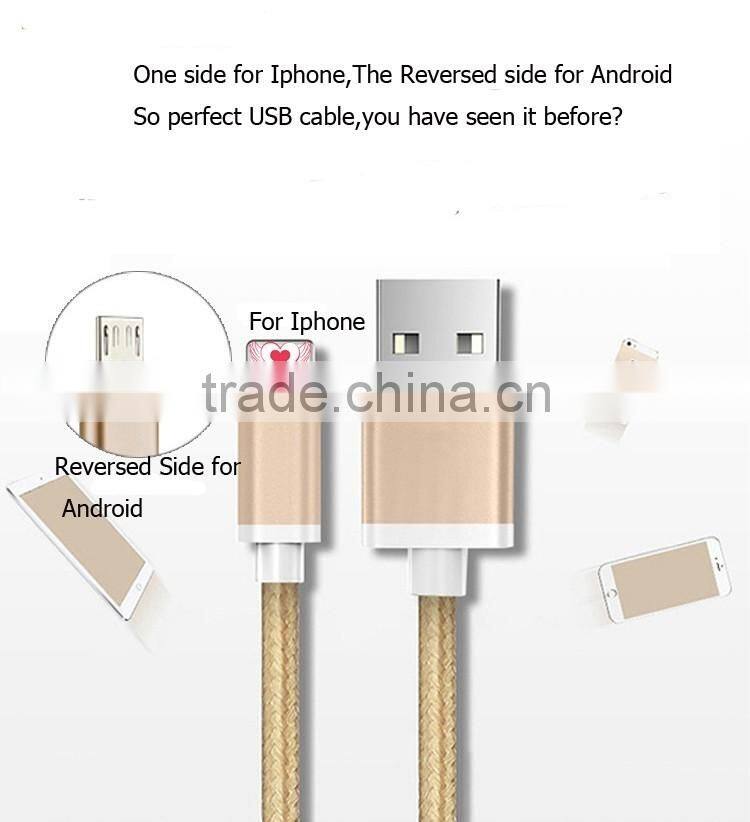 Factory direct selling price 2 in 1 usb data cable