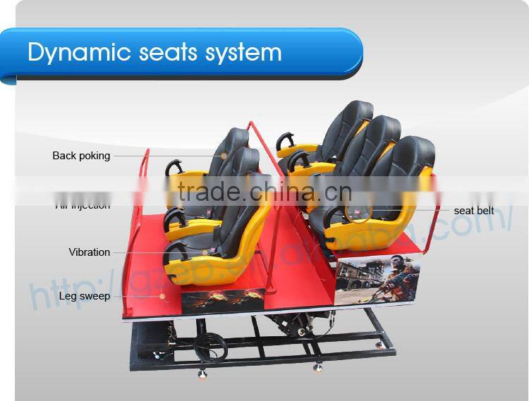 electric/hydraulic 6dof platform 7d mobile cinema 9d truck mobile cinema