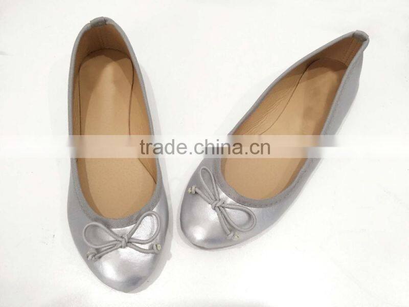 silver ladies cheap ballerina shoes women ladies flat shoes ballet shoe