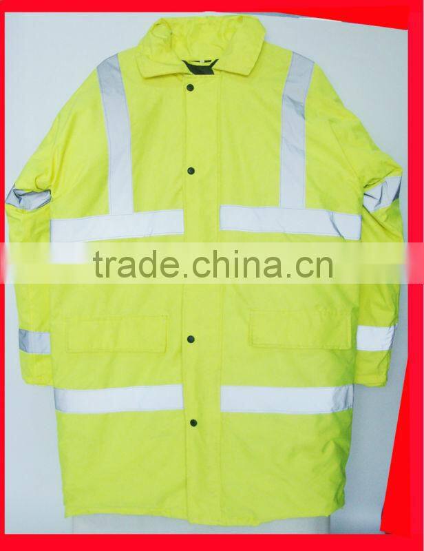 waterproof high visibility winter red reflective safety jacket