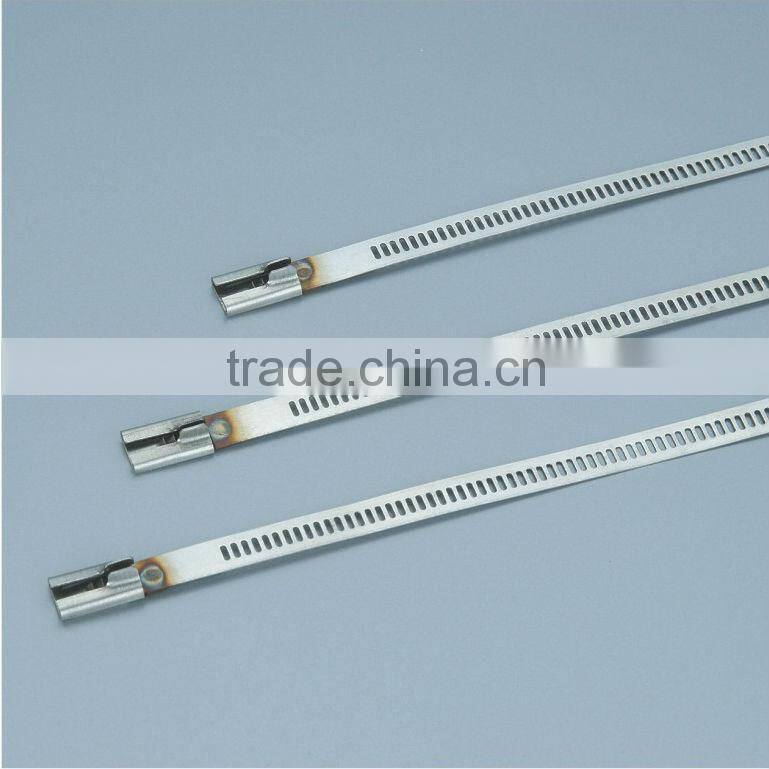 Supply chinl brand pvc coated stainless steel cable tie,304,ladder type,4.6*500 series(ISO9001 UL)