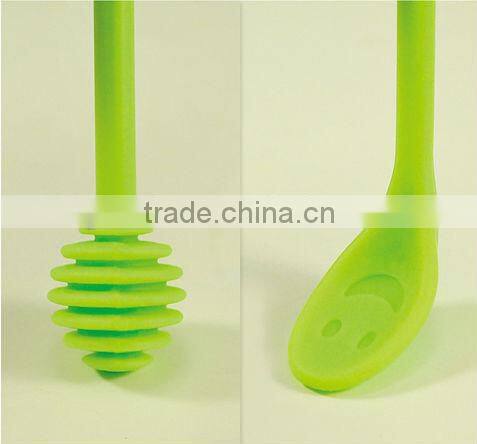 SGS approve personalized silicone honey spoon, spoon for honey