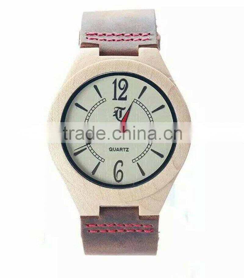 High quality new fashion wooden watch, 100% natural watch wood, wooden wrist watch