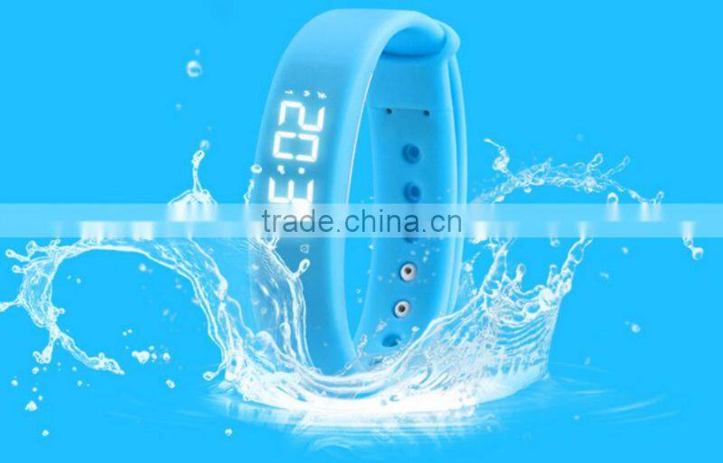 3D Pedometer sleep monitor Temperature calorie sports Silicone LED Smart watch
