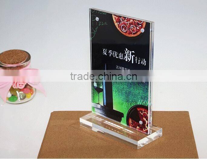 acrylic desktop menu display stand/holder