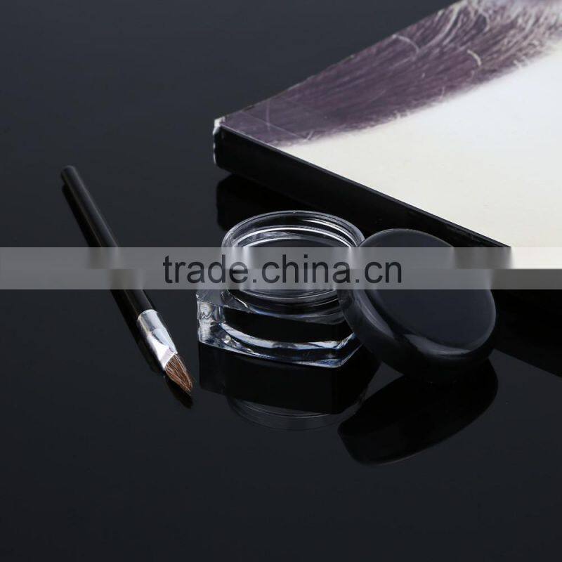Eye Makeup Kit Waterproof Eyeliner + Eyeliner Brush Long Lasting Cosmetic Charming Eye Makeup