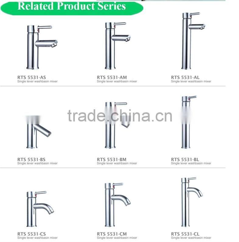 Taizhou ceramics cartridge brass basin mixer RTS5531-2R single level faucet
