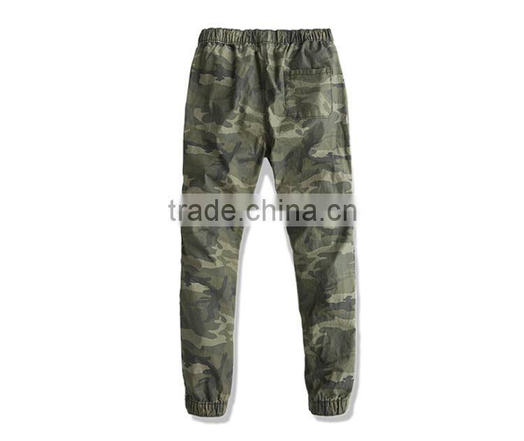 Men Wholesale Fashion Custom Cotton Drop Crotch Camo Jogger Pants