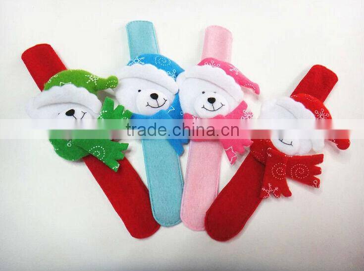 2014 fashion christmas decoration bracelet slap wristbands Wholesale, promotional christmas gift