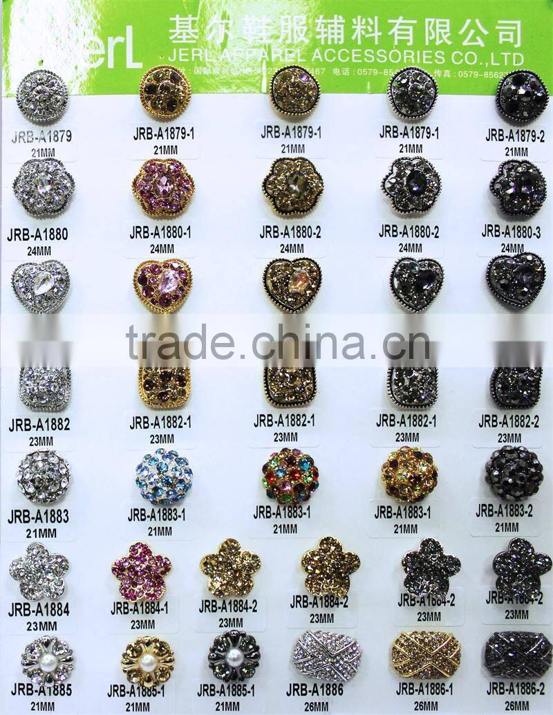 wholesale fashion fancy crystal rhinestone sewing buttons