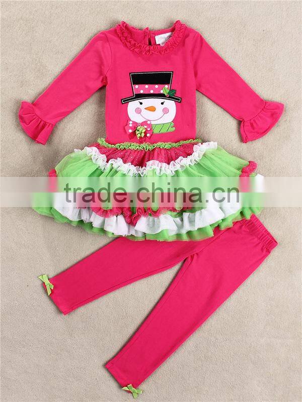 hot selling tutu dress girls ruffle dress XMAS clothing