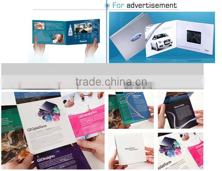 Digital mini lcd video screen business card video business card,lcd video card for invitation