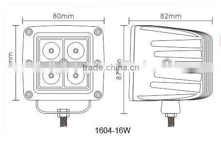 18W LED Work Light SUV Cree Off-road Boat Headlight Spot Driving Fog Light Mounting Bracket