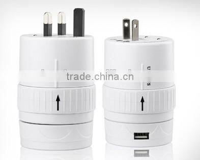 2016 China alibaba wholesales CE Rotation USB international travel adapter 5V 1000ma