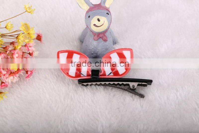 wholesale fancy colorful bow hair clip girls Alilgator Clip kids hair accessories