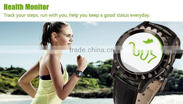 2016 Round TFT for High-end T2 Smart Watch Android 4.4 Wifi Dual Sim Waterproof Smart Watch