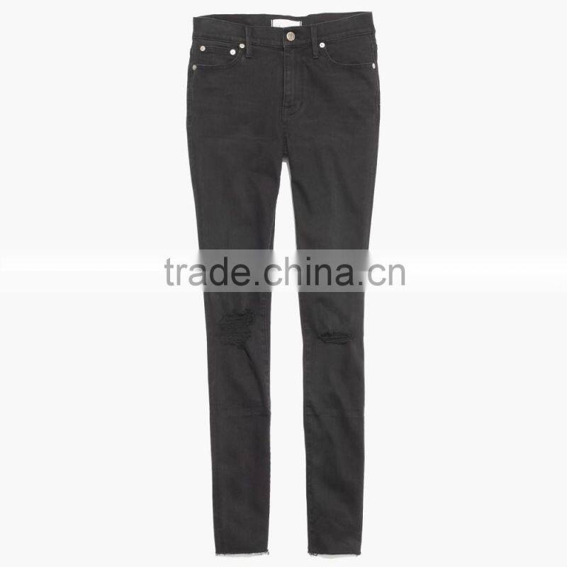 Washed Denim Jeans Wholesale Jeans in Black Sea