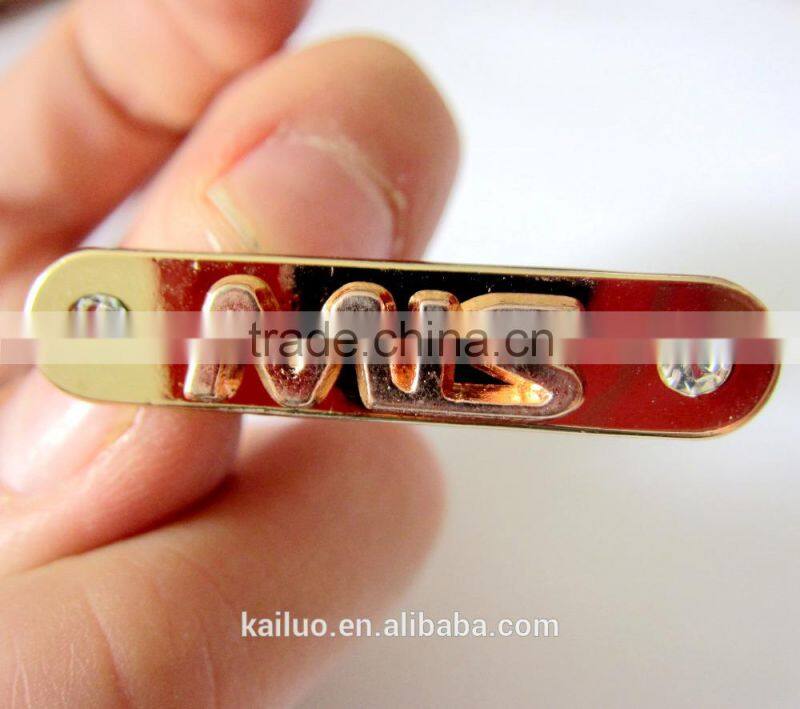 two color design jeans metal label/metal plate in 2016