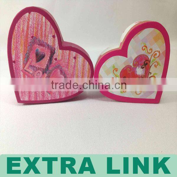 Eco-Friendly High Quality Custom Logo Printing Decorative heart shape plastic clear box