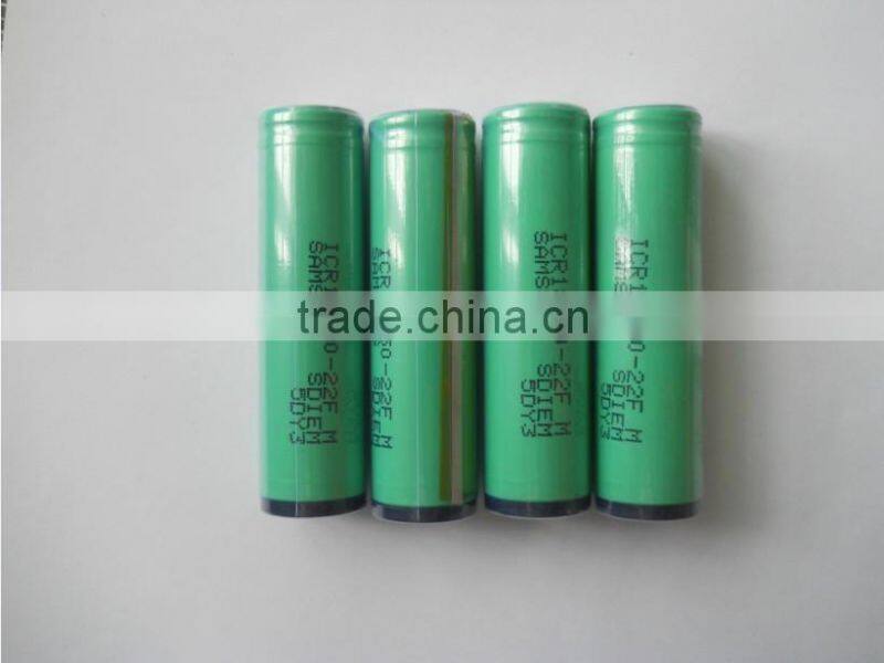 protected samsung 18650 2200mAh ICR18650-22FM 3.7V li-ion battery protection