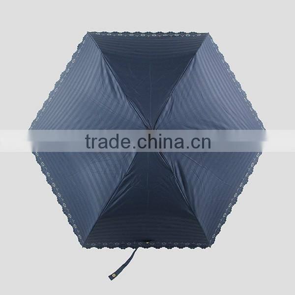 high quality J-hook customer LOGO 3 folding umbrella