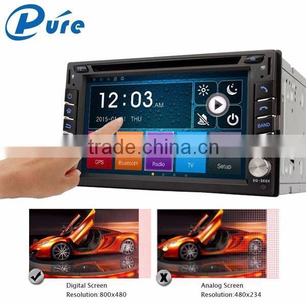Wince 6.0 OS car dvd player 6.2 inch car navigation system with gps bluetooth dvd car audio