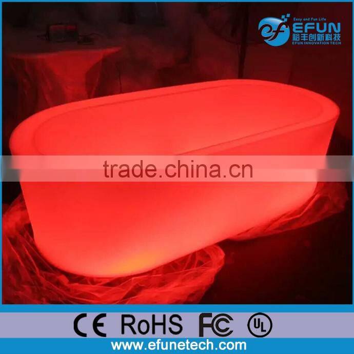 corner illuminated portable color changing wireless PE material led bathtub lights