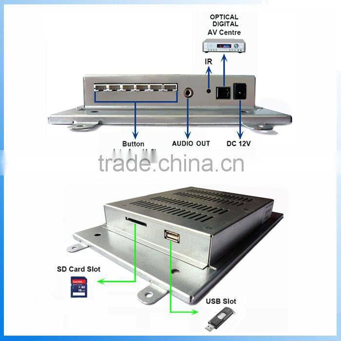 Hot sale 10 inch 6 pcs buttons full hd open frame tft lcd led monitor advertising display